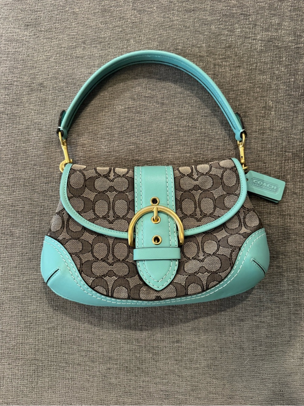 Coach Turquoise Blue 2006 Reedition SoHo Purse Bag